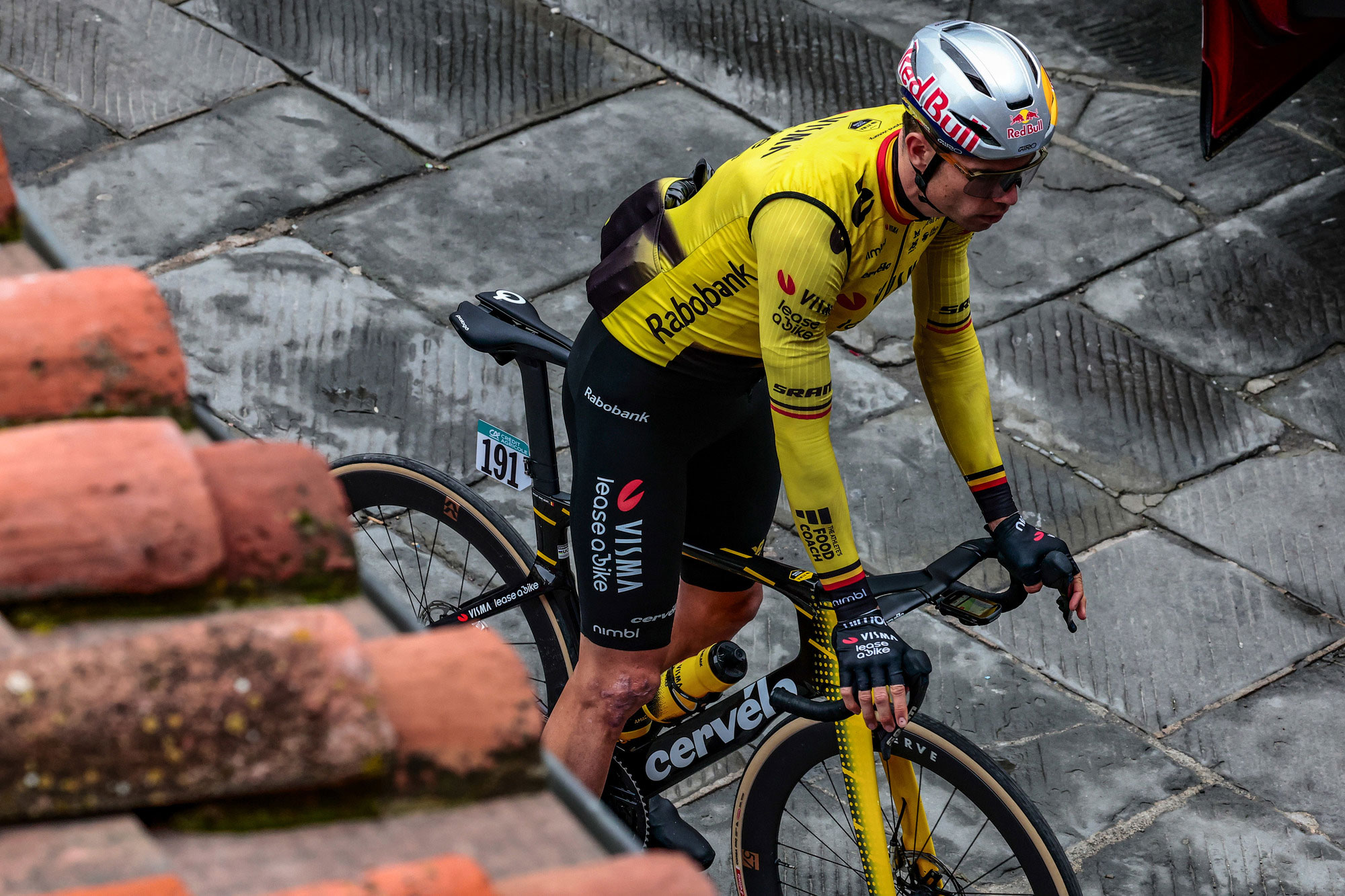Wout van Aert racing on Visma | Lease a Bike with Prologo CHOICE saddle